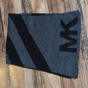 Michael Kors Black and Grey Knit Scarf 62" long